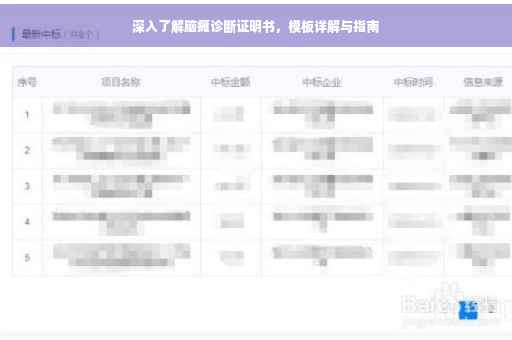 深入了解脑瘫诊断证明书，模板详解与指南