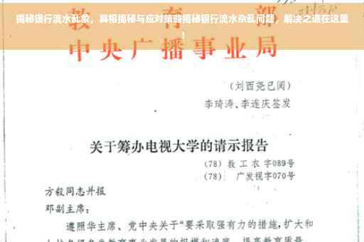 揭秘银行流水乱象，真相揭秘与应对策略揭秘银行流水杂乱问题，解决之道在这里！
