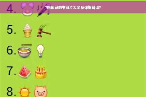 ?归国证明书图片大全及详细解读?