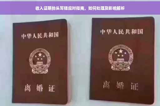 收入证明抬头写错应对指南，如何处理及影响解析