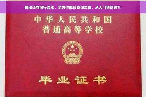 揭秘证券银行流水，全方位解读查询流程，从入门到精通?✨