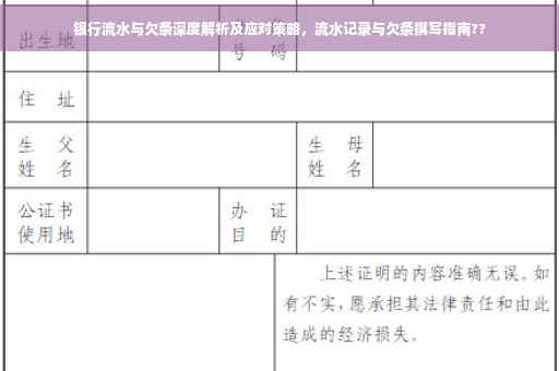 银行流水与欠条深度解析及应对策略，流水记录与欠条撰写指南??