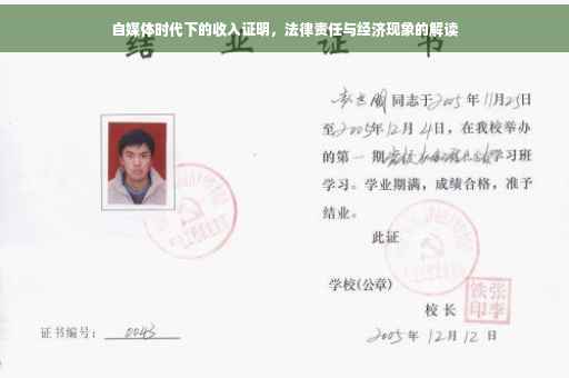 自媒体时代下的收入证明，法律责任与经济现象的解读
