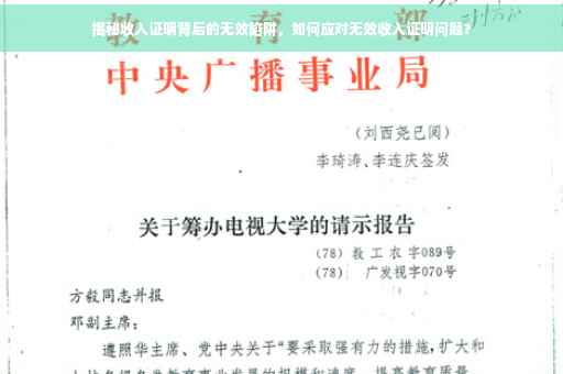 揭秘收入证明背后的无效陷阱，如何应对无效收入证明问题？