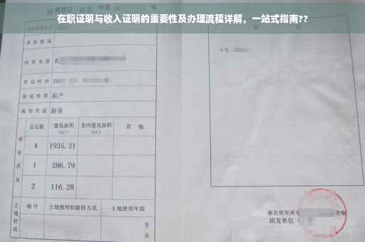 在职证明与收入证明的重要性及办理流程详解，一站式指南??