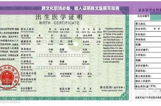 跨文化职场必备，收入证明韩文版撰写指南
