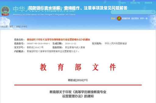 尾款银行流水详解，查询操作、注意事项及常见问题解答