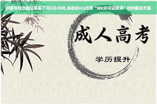 诊断书和出院证明丢了可以补办吗,当启动UG出现“NX许可证错误”时的解决方案