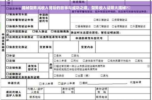 揭秘型男高收入背后的故事与成功之道，型男收入证明大揭秘?✨