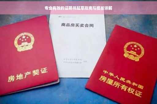 专业有效的证明书起草指南与模板详解