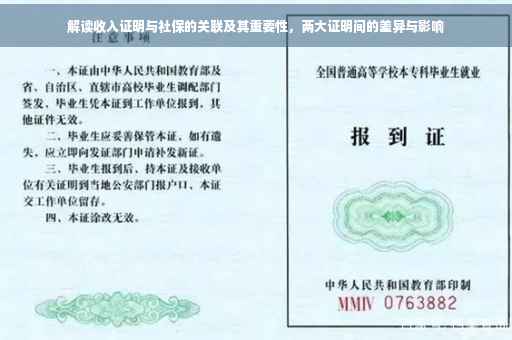 解读收入证明与社保的关联及其重要性，两大证明间的差异与影响