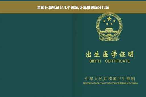 全国计算机证分几个等级,计算机等级分几级