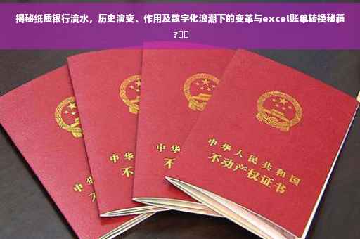 揭秘纸质银行流水，历史演变、作用及数字化浪潮下的变革与excel账单转换秘籍 ?⚡️