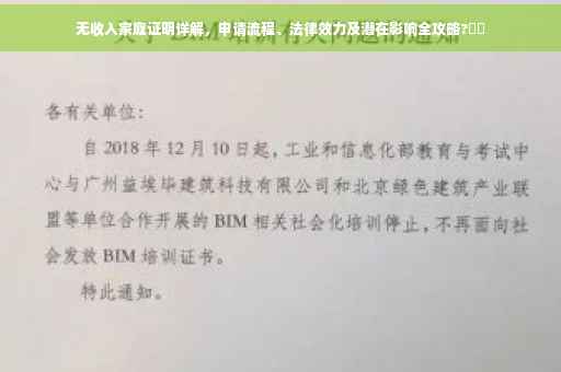 无收入家庭证明详解，申请流程、法律效力及潜在影响全攻略?⚡️