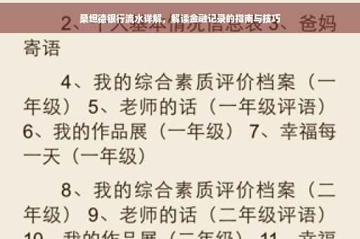 桑坦德银行流水详解，解读金融记录的指南与技巧