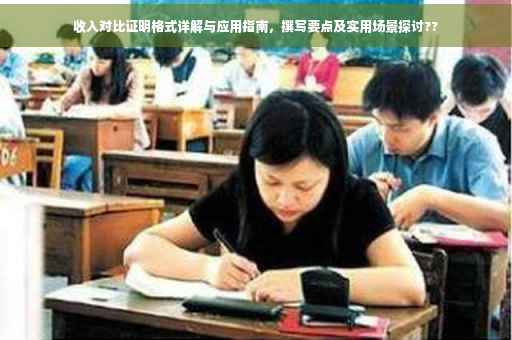 收入对比证明格式详解与应用指南，撰写要点及实用场景探讨??