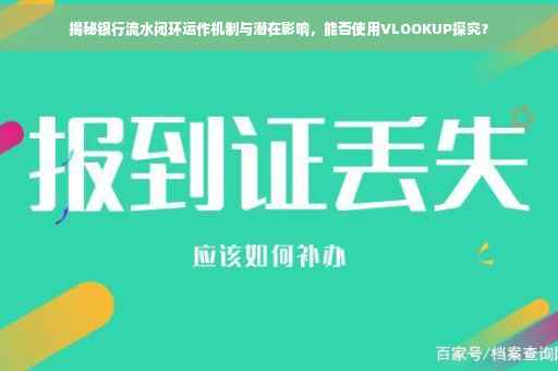 揭秘银行流水闭环运作机制与潜在影响，能否使用VLOOKUP探究？