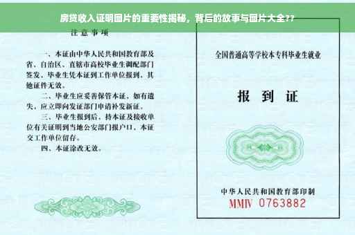 房贷收入证明图片的重要性揭秘，背后的故事与图片大全??