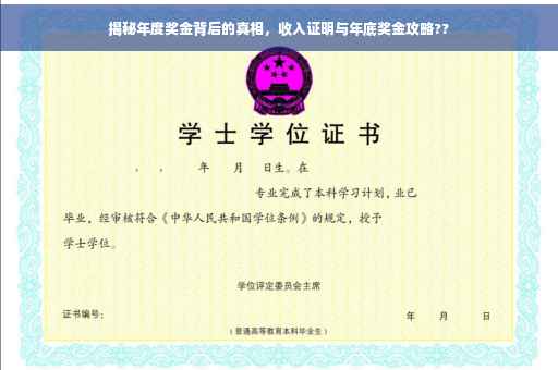 揭秘年度奖金背后的真相，收入证明与年底奖金攻略??