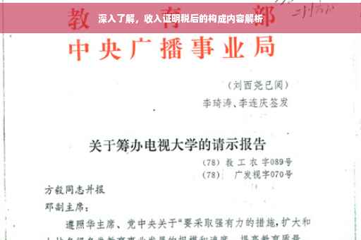深入了解，收入证明税后的构成内容解析