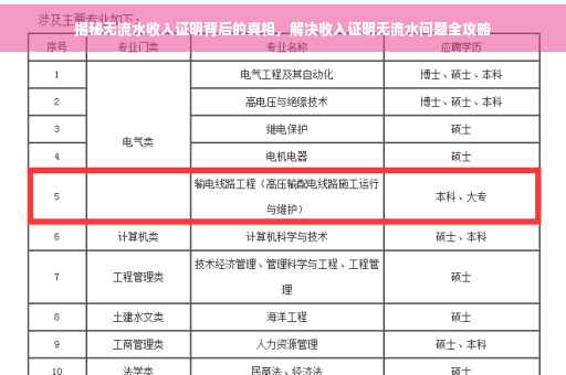 揭秘无流水收入证明背后的真相，解决收入证明无流水问题全攻略