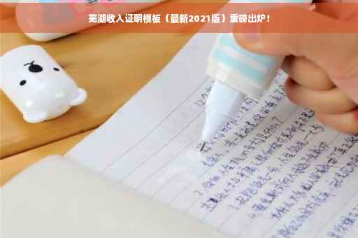 芜湖收入证明模板（最新2021版）重磅出炉！