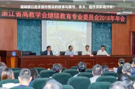 揭秘银行流水签约背后的故事与细节，含义、操作及影响分析！