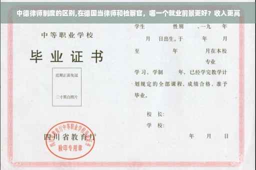 中德律师制度的区别,在德国当律师和检察官，哪一个就业前景更好？收入更高