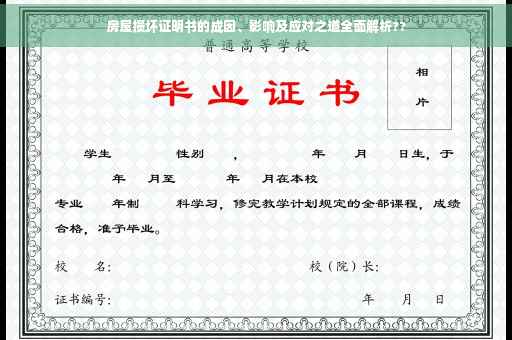 房屋损坏证明书的成因、影响及应对之道全面解析??