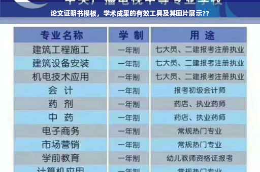 论文证明书模板，学术成果的有效工具及其图片展示??