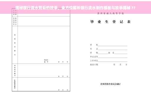 揭秘银行流水背后的故事，全方位解析银行流水制作模板与故事揭秘 ??