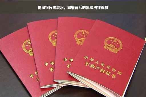 揭秘银行黑流水，犯罪背后的黑暗洗钱真相