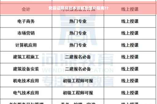 党籍证明书范本详解及图片指南??