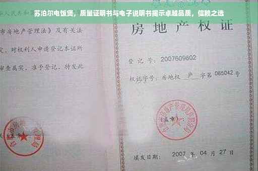 苏泊尔电饭煲，质量证明书与电子说明书揭示卓越品质，信赖之选