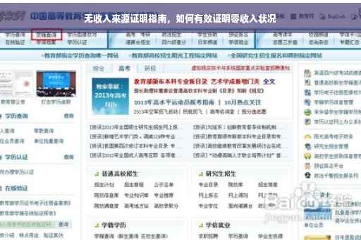 无收入来源证明指南，如何有效证明零收入状况