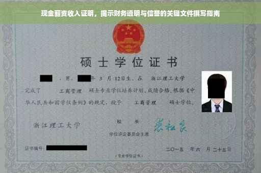现金薪资收入证明，揭示财务透明与信誉的关键文件撰写指南