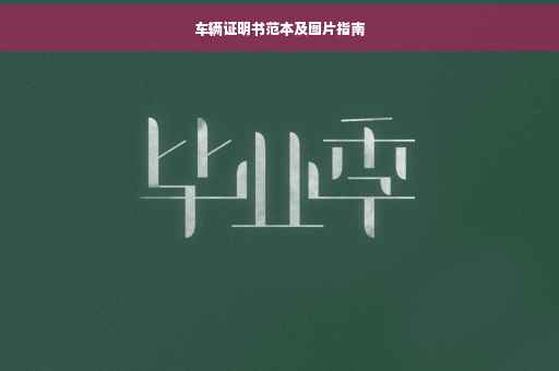 车辆证明书范本及图片指南