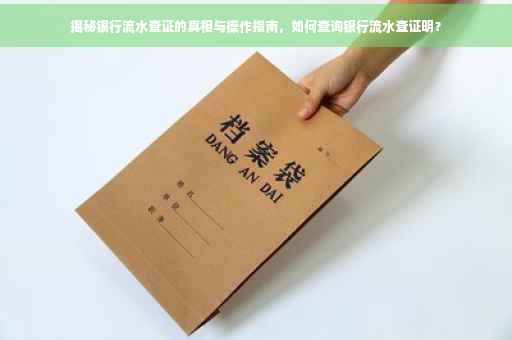 揭秘银行流水查证的真相与操作指南，如何查询银行流水查证明？