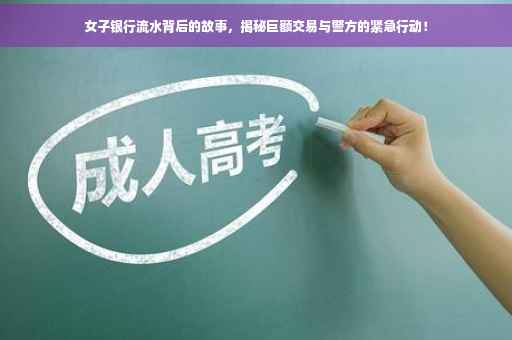 女子银行流水背后的故事，揭秘巨额交易与警方的紧急行动！