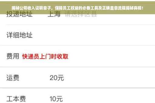 揭秘公司收入证明章子，保障员工权益的必备工具及正确盖章流程揭秘真相！