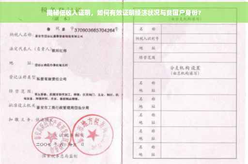 揭秘低收入证明，如何有效证明经济状况与贫困户身份？