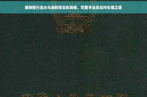 揭秘银行流水与逃税背后的真相，犯罪手法及应对处理之道