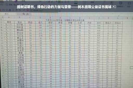 捐树证明书，绿色行动的力量与荣誉——树木捐赠公益证书揭秘 ?✨