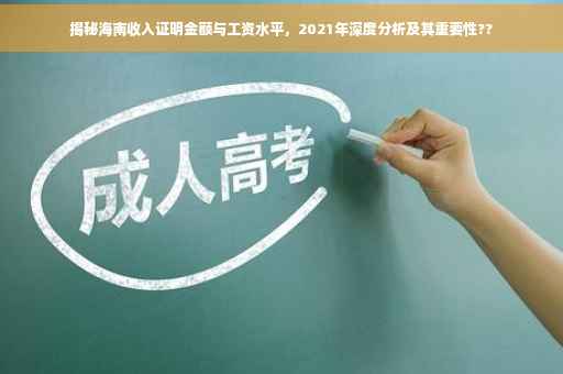 揭秘海南收入证明金额与工资水平，2021年深度分析及其重要性??