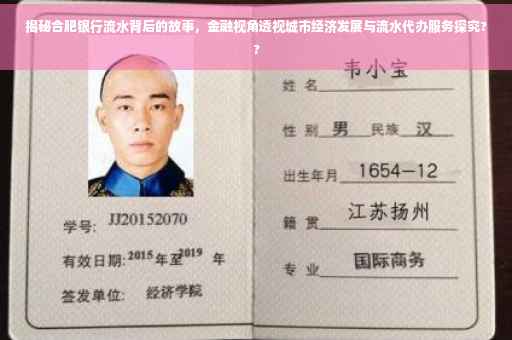 揭秘合肥银行流水背后的故事，金融视角透视城市经济发展与流水代办服务探究??