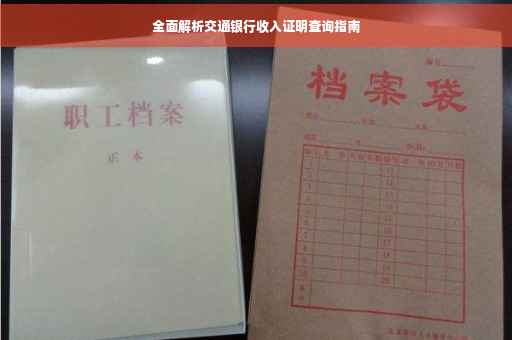 全面解析交通银行收入证明查询指南