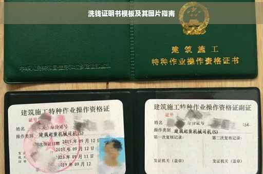 洗钱证明书模板及其图片指南