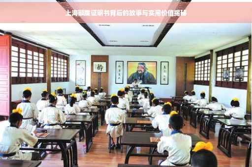 上海额度证明书背后的故事与实用价值揭秘