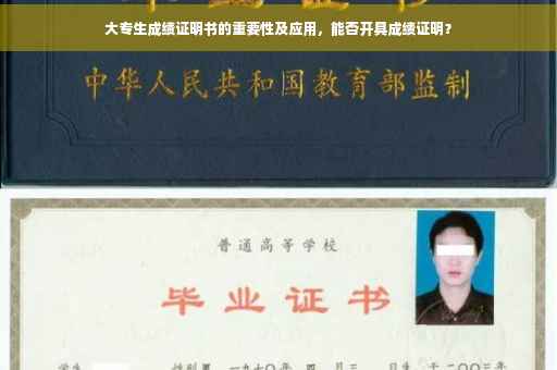 大专生成绩证明书的重要性及应用，能否开具成绩证明？