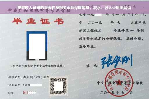 贷款收入证明的重要性及相关事项深度解析，流水、收入证明全解读